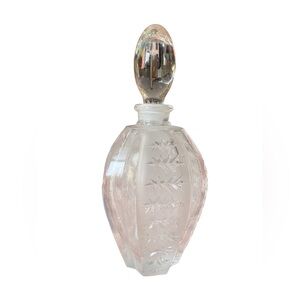 Elegant Clear Glass Perfume Bottle art deco style